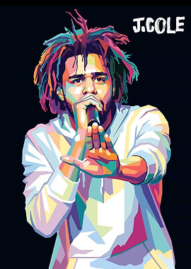 J. Cole Pop Art Portrait