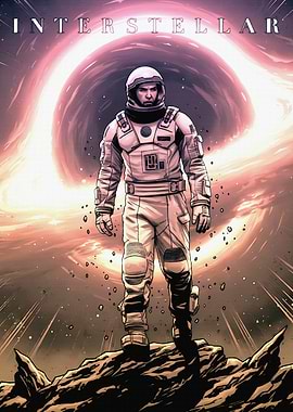 Interstellar Astronaut in Space