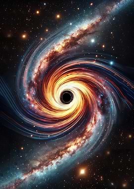 Black Hole Swirling Galaxy