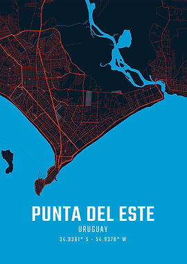 Punta del Este City Map