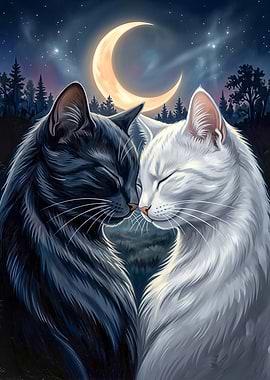Two cats in Dark Forest