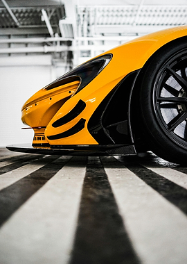 Orange McLaren P1 Front Wheel Close-up