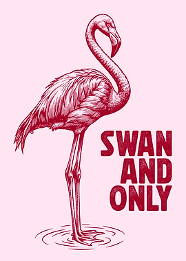 Flamingo with Text