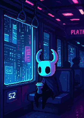 Hollow Knight on a Night Train