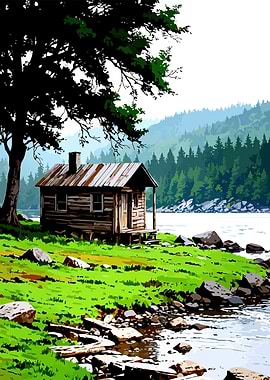 Rustic Cabin by the Lake