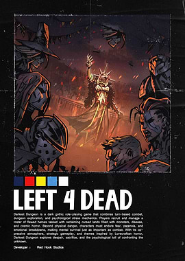 Darkest Dungeon Left 4 Dead Poster