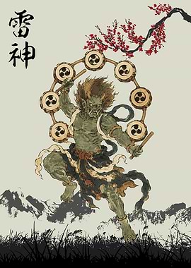 Japanese Thunder God Raijin