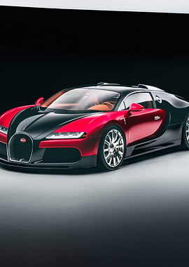 Bugatti Veyron in Red and Black