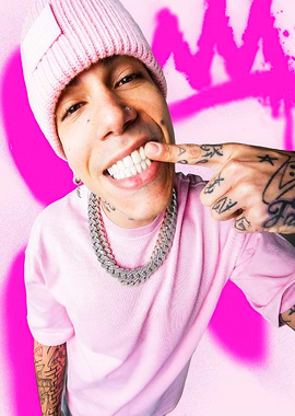 Man in Pink Beanie and Chain