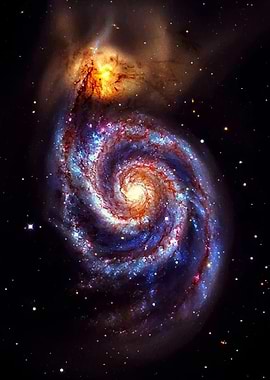 Whirlpool Galaxy Collision
