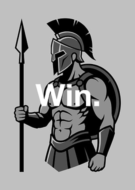 Spartan Warrior with Spear and Shield