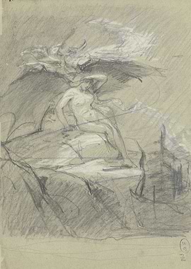 Mythological Figure with Wings