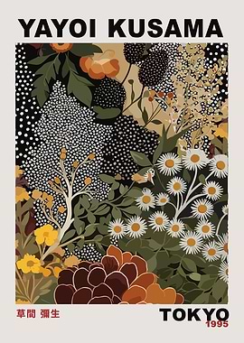 Yayoi Kusama Floral Poster