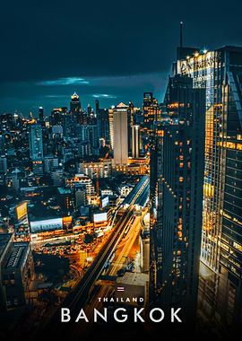 Bangkok Cityscape at Night