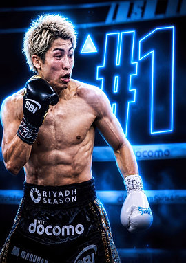 Boxer Naoya Inoue with #1 Neon Sign