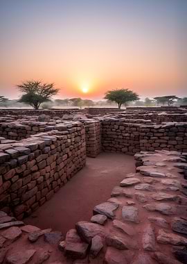 Ancient Ruins at Sunrise