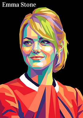 Emma Stone Pop Art Portrait