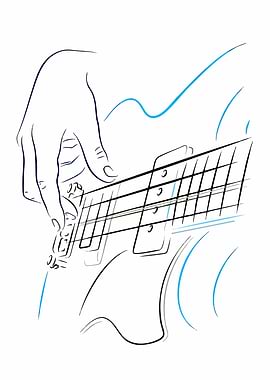 Hand Playing Electric Guitar
