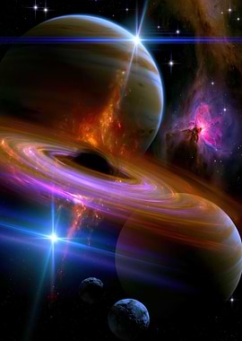 Cosmic Black Hole and Planets