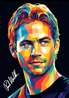 Paul Walker Pop Art Portrait