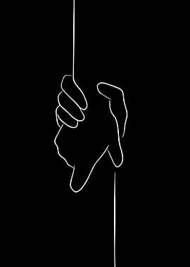 Helping Hand Line Art