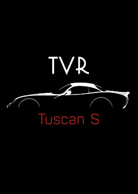 TVR Tuscan S Car Silhouette