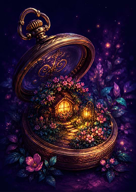 Enchanted Pocket Watch Fairy House