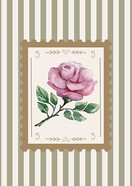Watercolor Rose Stamp
