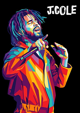 J. Cole Pop Art Portrait