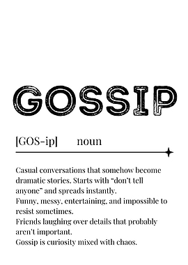 Gossip Definition Poster