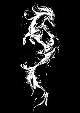 White Horse Tattoo Design
