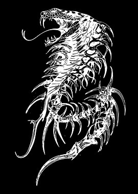 Tribal Serpent Tattoo Design