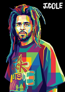 J. Cole Pop Art Portrait