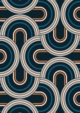 Retro Rainbow Arch Pattern