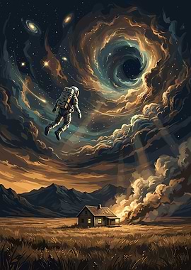 Astronaut and Black Hole