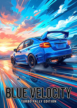 Blue Velocity Turbo Rally Car