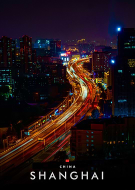 Shanghai Cityscape at Night