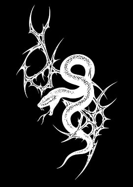 White Snake and Spiky Ornaments