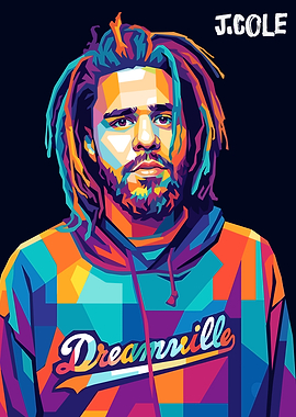 J. Cole Pop Art Portrait