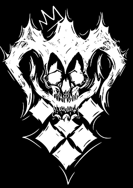 Gothic Skull Crown Emblem
