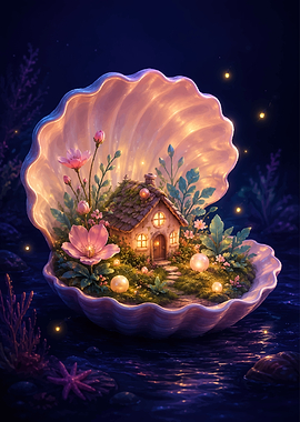 Enchanted Seashell Fairy House