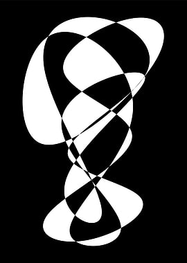 Abstract Black and White Swirls