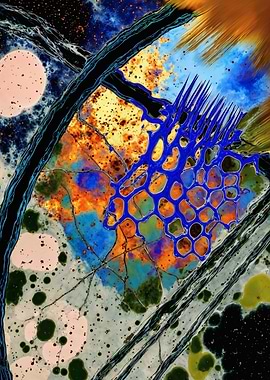 Microscopic Cosmos – Abstract Energy – Abstract Porcelain #149