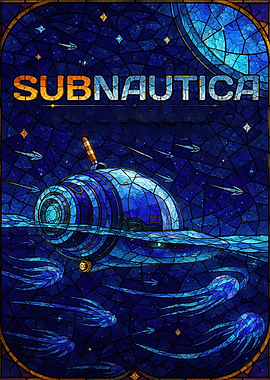 Subnautica Stained Glass Art