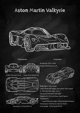 Aston Martin Valkyrie Blueprint