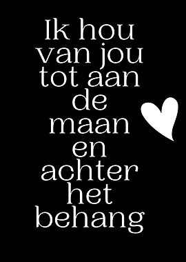 Ik hou van jou tot aan de maan
