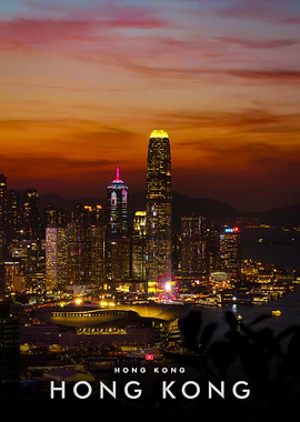 Hong Kong Skyline at Sunset