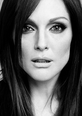 Julianne Moore Black and White Portrait