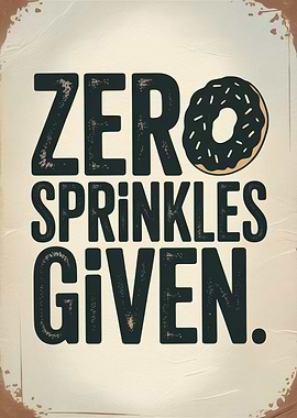 Zero Sprinkles Given Donut