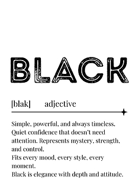 Black Definition Poster